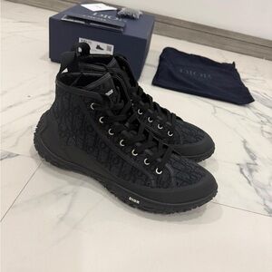 Dior Men's Black Patterned Sneakers